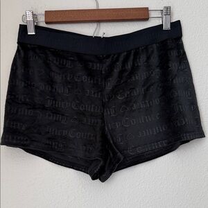 Juicy Couture Black Velour Sleep Shorts